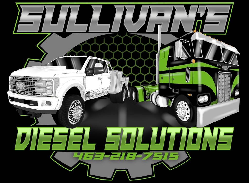 Sullivan's Diesel Solutions two-truck logo